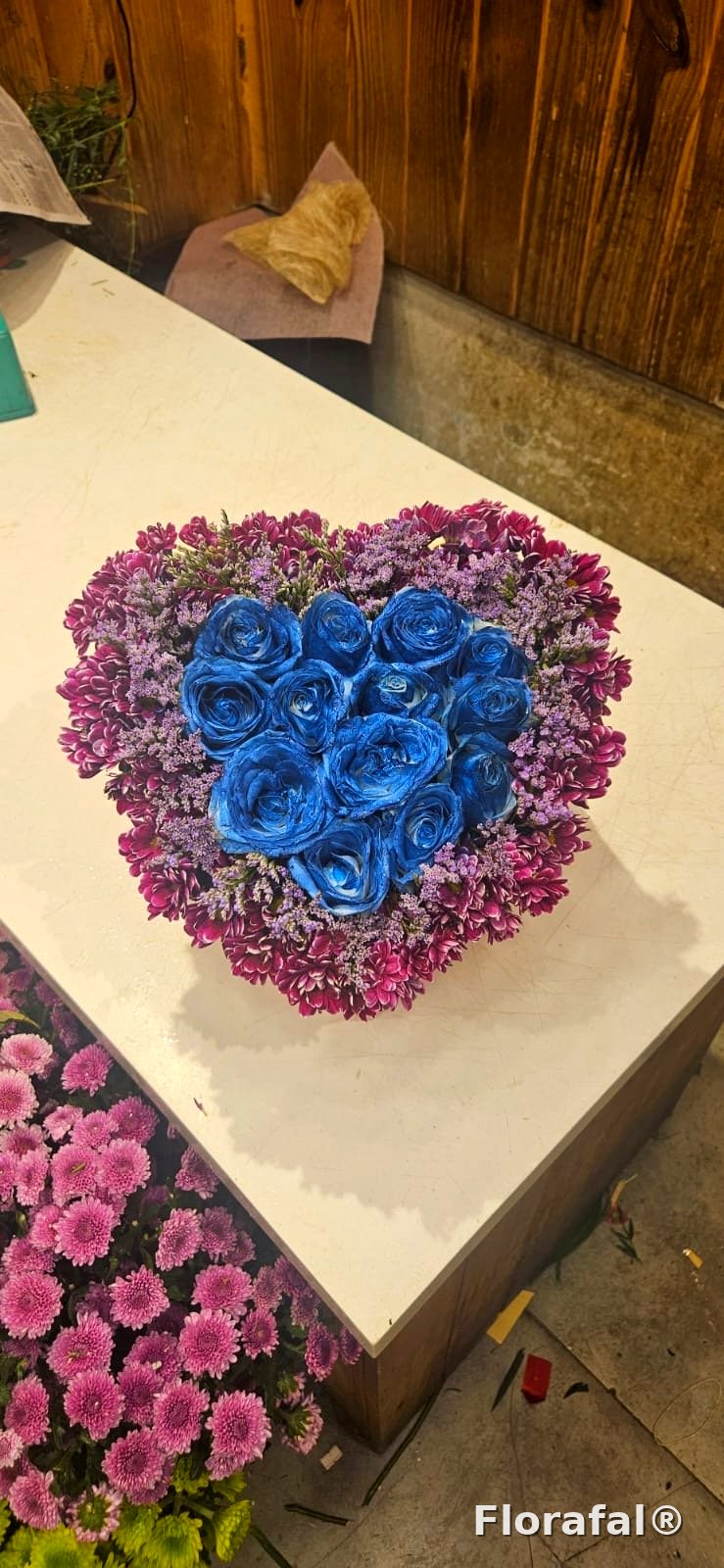 Crimson Hat Box Arrangement