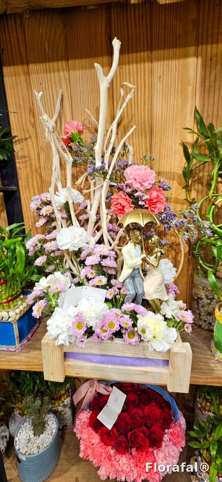 Scarlet Round Box Arrangement