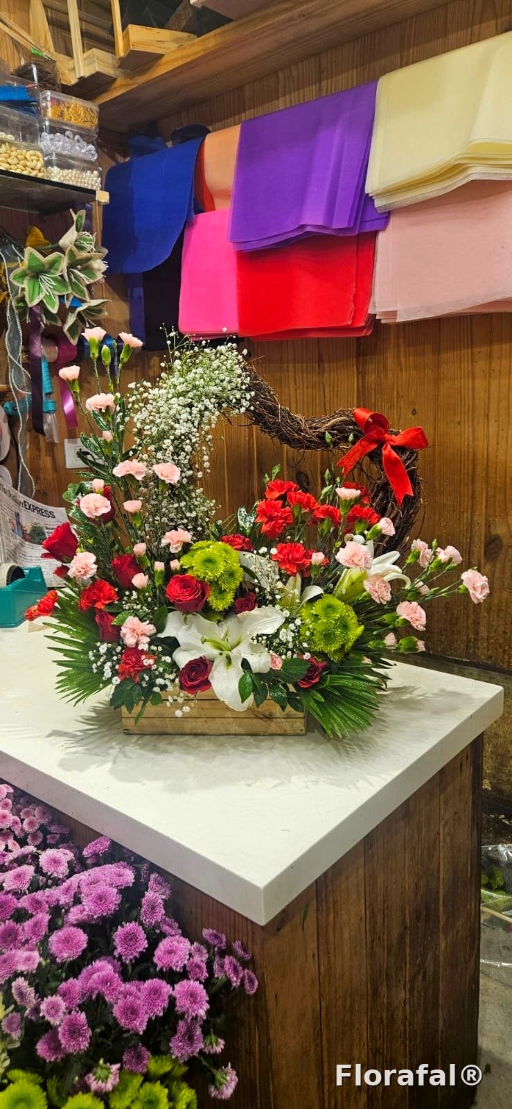 Wildflower Flower Basket