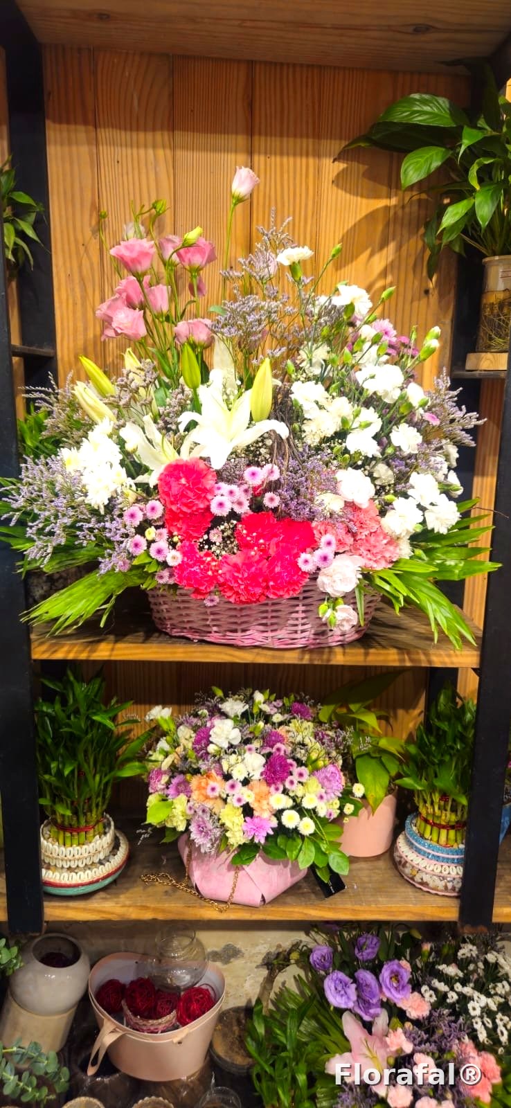 Cherry Round Box Arrangement